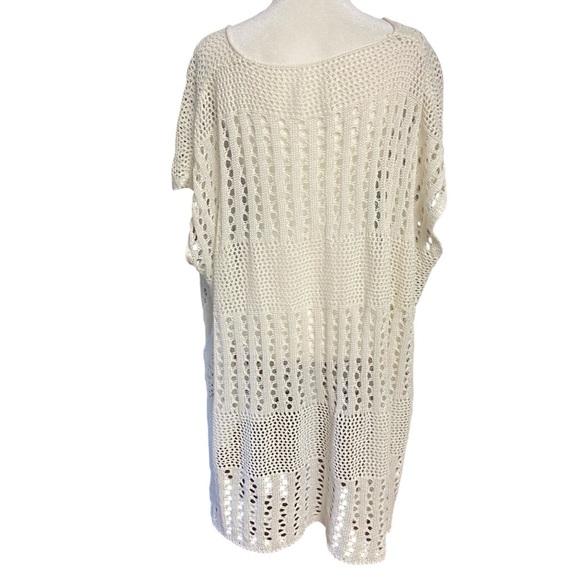 Cupshe Crochet Women’s Swimsuit Bathing Suit Coverup Ivory Size S Pool Beach - Picture 4 of 10